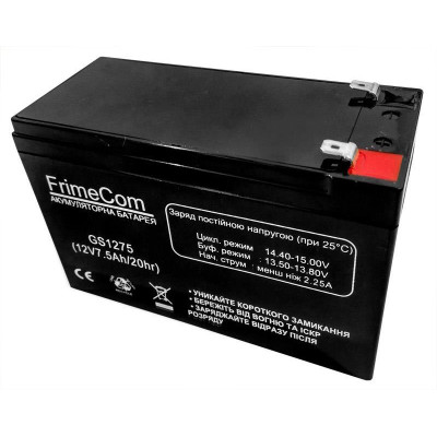 Акумуляторна батарея FrimeCom 12V 7.5AH (GS1275) AGM Акумуляторна батарея FrimeCom 12V 7.5AH (GS1275) AGM