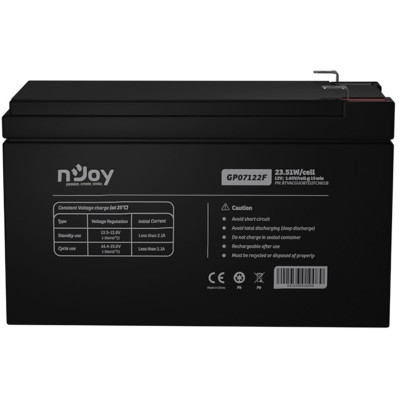 Акумуляторна батарея Njoy GP07122F 12V 7AH (BTVACGUOBTD2FCN01B) AGM