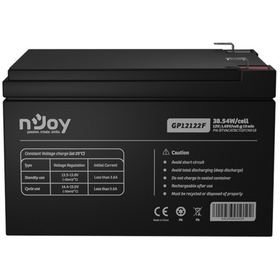 Акумуляторна батарея Njoy GP12122F 12V 12AH (BTVACATBCTI2FCN01B) AGM Акумуляторна батарея Njoy GP12122F 12V 12AH (BTVACATBCTI2FCN01B) AGM