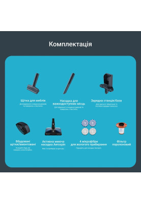 Акумуляторний пилосос Rowenta X-Force Flex 14.80 Animal Aqua RH9BC1WO