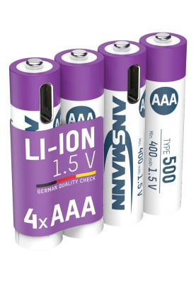 Акумулятори Ansmann AAA/HR03 Li-Ion 500 mAh BL 4 шт