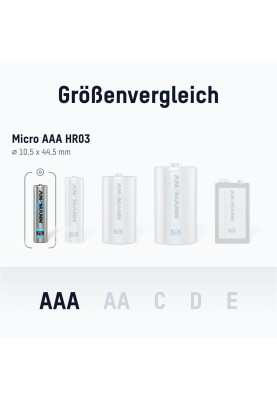 Акумулятори Ansmann AAA/HR03 NI-MH 800 mAh BL 4 шт