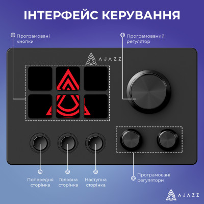 Контролер для стримінгу Ajazz AKP03E USB Black Контролер для стримінгу Ajazz AKP03E USB Black