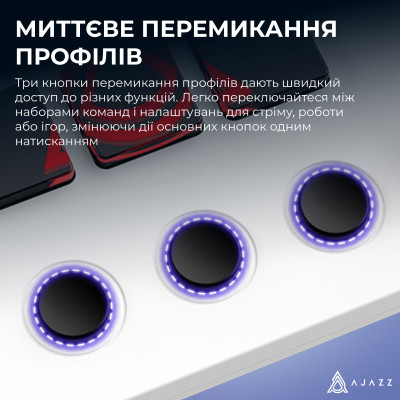 Контролер для стримінгу Ajazz AKP03E USB White Контролер для стримінгу Ajazz AKP03E USB White
