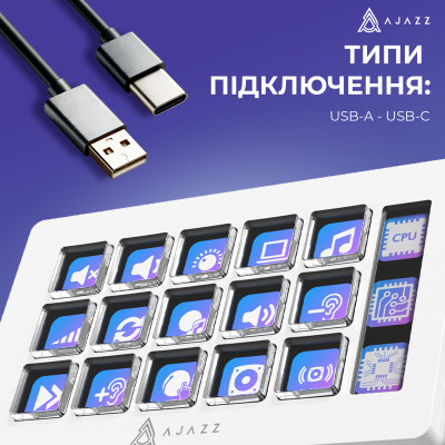 Контролер для стримінгу Ajazz AKP153E USB White (AKP153E-W) Контролер для стримінгу Ajazz AKP153E USB White (AKP153E-W)
