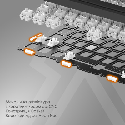 Клавіатура Ajazz AKP815 Huano Red Switch White (AKP815-R-WBO)