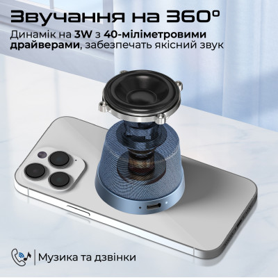 Акустична система Promate Punch 3W Navy