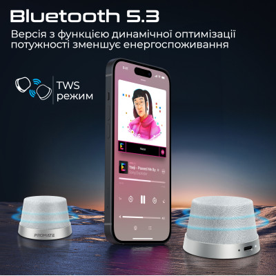 Акустична система Promate Punch 3W Silver