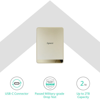 Накопичувач зовнішній SSD 512GB Apacer AS724 Cream (AP512GAS724C-1) Накопичувач зовнішній SSD 512GB Apacer AS724 Cream (AP512GAS724C-1)