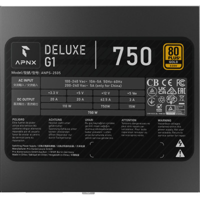 Блок живлення APNX Deluxe G1 750 (APPG-D175FEC.X1) 750W Блок живлення APNX Deluxe G1 750 (APPG-D175FEC.X1) 750W