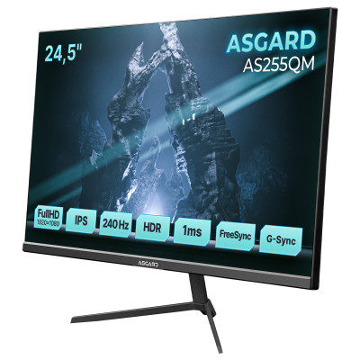 Монітор ASGARD Gaming 24.5" AS255QM IPS Black 240Hz Монітор ASGARD Gaming 24.5" AS255QM IPS Black 240Hz