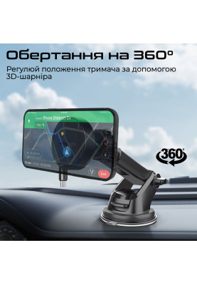 Автомобільний зарядний пристрій Promate Magdrive-r Black