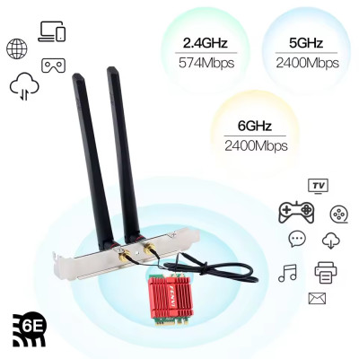 Бездротовий адаптер Fenvi AX210NGW Kit