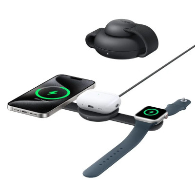 Бездротовий зарядний пристрій Anker MagGo Wireless Charging Pad 15W 3-in-1 Foldable Black (B25M8H11) Бездротовий зарядний пристрій Anker MagGo Wireless Charging Pad 15W 3-in-1 Foldable Black (B25M8H11)