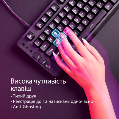 Клавіатура HyperX Eve 1800 USB Black (B7JE0AA) Клавіатура HyperX Eve 1800 USB Black (B7JE0AA)