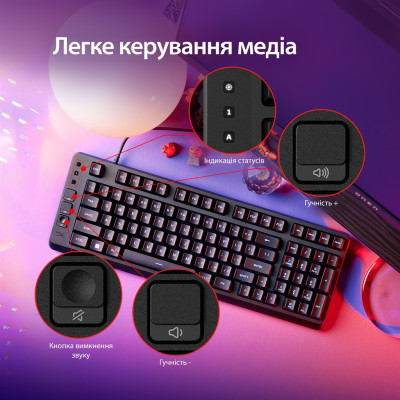Клавіатура HyperX Eve 1800 USB Black (B7JE0AA) Клавіатура HyperX Eve 1800 USB Black (B7JE0AA)