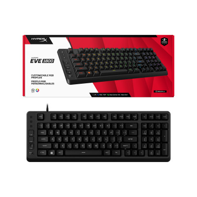 Клавіатура HyperX Eve 1800 USB Black (B7JE0AA) Клавіатура HyperX Eve 1800 USB Black (B7JE0AA)