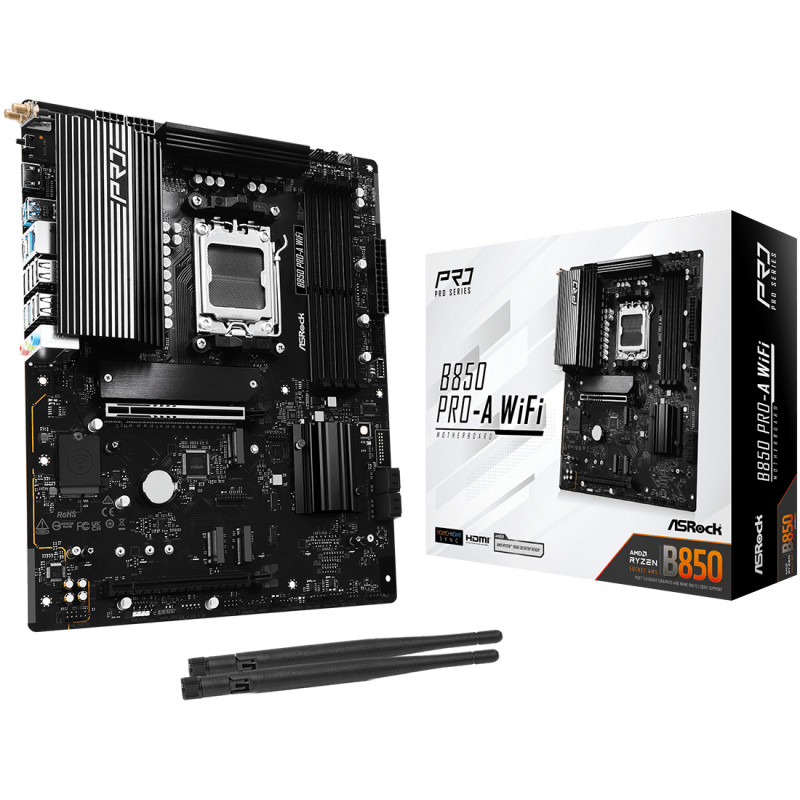 Материнська плата ASRock B850 Pro-A WiFi Socket AM5 Материнська плата ASRock B850 Pro-A WiFi Socket AM5