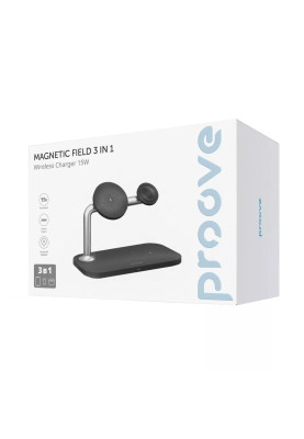 Бездротовий зарядний пристрій Proove Magnetic Field 3in1 15W Black (WSMF15010001)