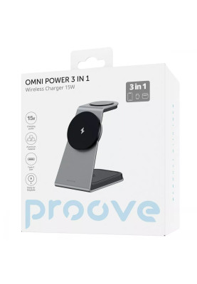 Бездротовий зарядний пристрій Proove Omni Power 3in1 15W Gray (WSOP15020003)