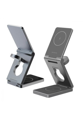 Бездротовий зарядний пристрій Proove Titan Volt 3in1 Gray (WSTV15000003)