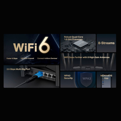 Бездротовий маршрутизатор Mercusys MR90X Бездротовий маршрутизатор Mercusys MR90X