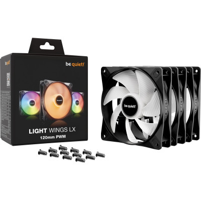 Вентилятор be quiet! Light Wings LX 120mm PWM 3-Pack Black (BL121) Вентилятор be quiet! Light Wings LX 120mm PWM 3-Pack Black (BL121)