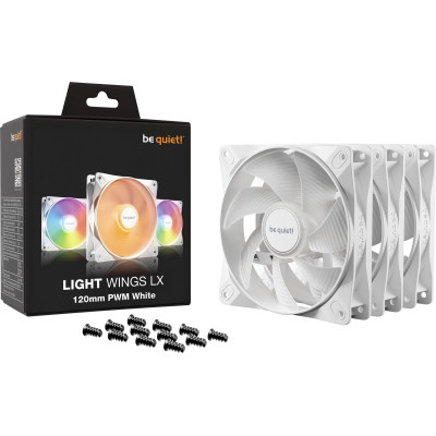Вентилятор be quiet! Light Wings LX 120mm PWM 3-Pack White (BL122) Вентилятор be quiet! Light Wings LX 120mm PWM 3-Pack White (BL122)