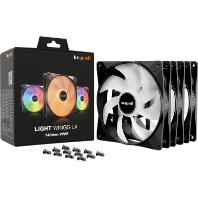 Вентилятор be quiet! Light Wings LX 140mm PWM 3-Pack Black (BL127) Вентилятор be quiet! Light Wings LX 140mm PWM 3-Pack Black (BL127)
