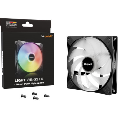 Вентилятор be quiet! Light Wings LX 140mm PWM High-Speed Black (BL129) Вентилятор be quiet! Light Wings LX 140mm PWM High-Speed Black (BL129)