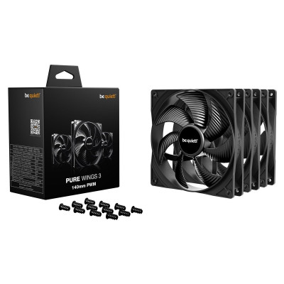 Вентилятор be quiet! Pure Wings 3 140mm PWM 3-Pack Black (BL139) Вентилятор be quiet! Pure Wings 3 140mm PWM 3-Pack Black (BL139)