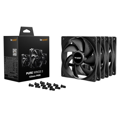 Вентилятор be quiet! Pure Wings 3 120mm PWM 3-Pack Black (BL141) Вентилятор be quiet! Pure Wings 3 120mm PWM 3-Pack Black (BL141)