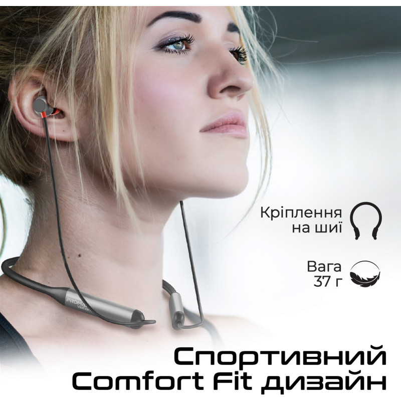 Bluetooth-гарнітура Promate Velcon Black