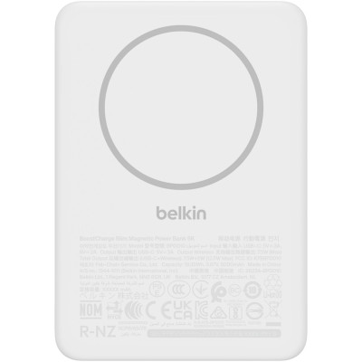 Універсальна мобільна батарея Belkin Power Bank Slim Magnetic 5000mAh 15W White (BPD010HQWH)