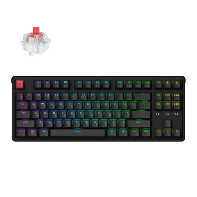 Клавіатура бездротова Keychron C3 Max Super Red Switch Black RGB (C3M-H1-UA) Клавіатура бездротова Keychron C3 Max Super Red Switch Black RGB (C3M-H1-UA)