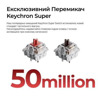 Клавіатура бездротова Keychron C3 Max Super Red Switch Black RGB (C3M-H1-UA) Клавіатура бездротова Keychron C3 Max Super Red Switch Black RGB (C3M-H1-UA)