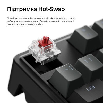 Клавіатура бездротова Keychron C3 Max Super Red Switch Black RGB (C3M-H1-UA) Клавіатура бездротова Keychron C3 Max Super Red Switch Black RGB (C3M-H1-UA)