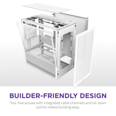 Корпус NZXT H3 Flow White без БЖ (CC-H31FW-01) Корпус NZXT H3 Flow White без БЖ (CC-H31FW-01)