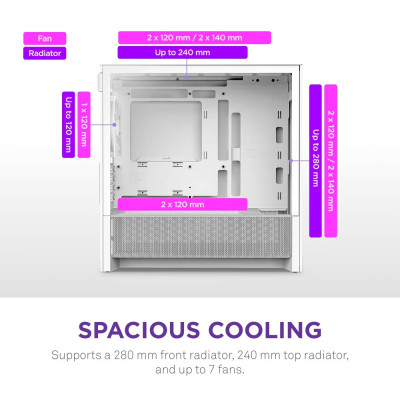 Корпус NZXT H3 Flow White без БЖ (CC-H31FW-01) Корпус NZXT H3 Flow White без БЖ (CC-H31FW-01)