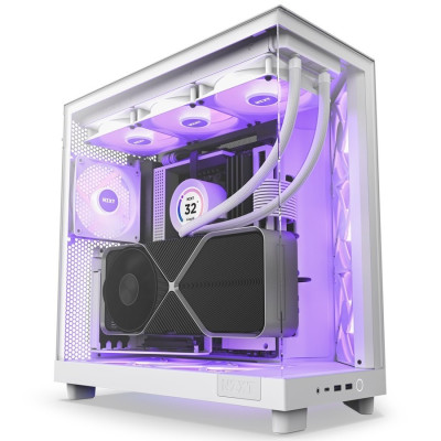 Корпус NZXT H6 Flow RGB White (CC-H61FW-R1) без БЖ Корпус NZXT H6 Flow RGB White (CC-H61FW-R1) без БЖ