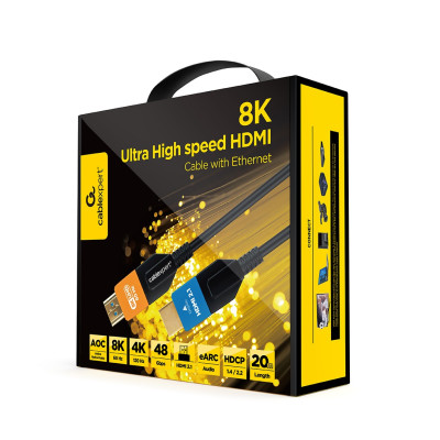 Кабель Cablexpert HDMI - HDMI V 2.1 (M/M), 20 м, Black (CC-HDMI8K-AOC-20M)