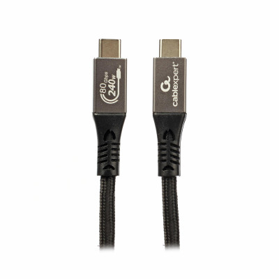 Кабель Cablexpert USB Type-C - USB Type-C (M/М), 240 Вт, 1 м, чорний (CCBP-USB4.2-CMCM240-1M)