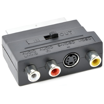 Адаптер Cablexpert SCART - S-Video, 3xRCA (M/F), чорний (CCV-4415) пакет Адаптер Cablexpert SCART - S-Video, 3xRCA (M/F), чорний (CCV-4415) пакет