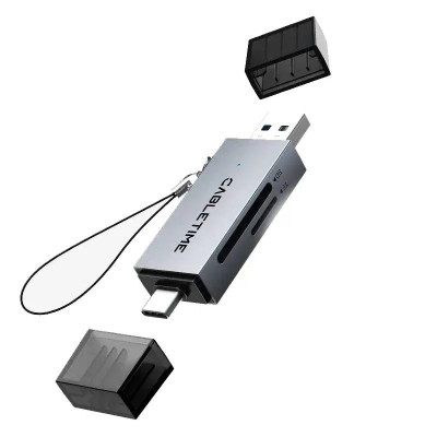 Картрідер Cabletime USB3.0 A + USB Type-C, SD/TF, 5Gbps (CD40G)