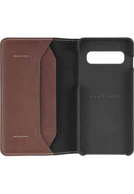 Чохол-книжка Platinum Leather Wallet для Samsung Galaxy S10 SM-G973 Brown (PT-MGS10LWFBR)