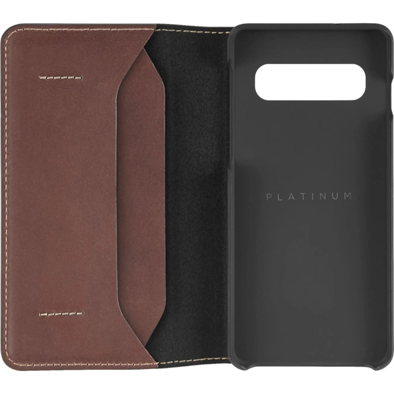 Чохол-книжка Platinum Leather Wallet для Samsung Galaxy S10 SM-G973 Brown (PT-MGS10LWFBR)