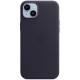 Чохол-накладка Apple Leather Case with MagSafe для Apple iPhone 14 Plus Ink (MPPC3)