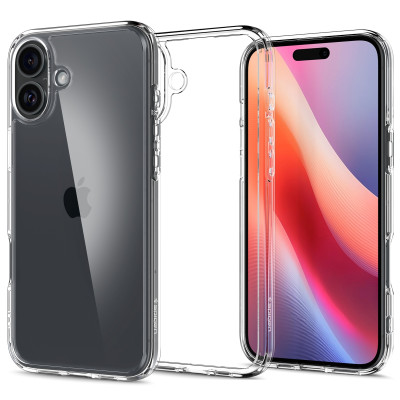 Чохол-накладка Spigen Ultra Hybrid для Apple iPhone 16 Crystal Clear (ACS08197) Чохол-накладка Spigen Ultra Hybrid для Apple iPhone 16 Crystal Clear (ACS08197)