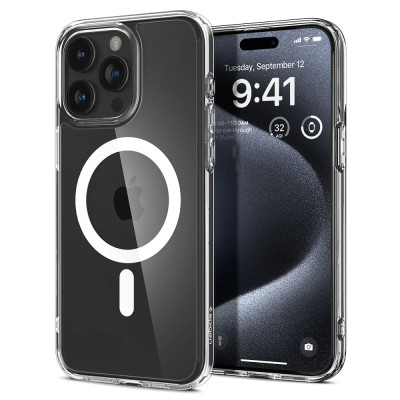 Чохол-накладка Spigen Ultra Hybrid MagFit для Apple iPhone 15 Pro White (ACS06715) Чохол-накладка Spigen Ultra Hybrid MagFit для Apple iPhone 15 Pro White (ACS06715)