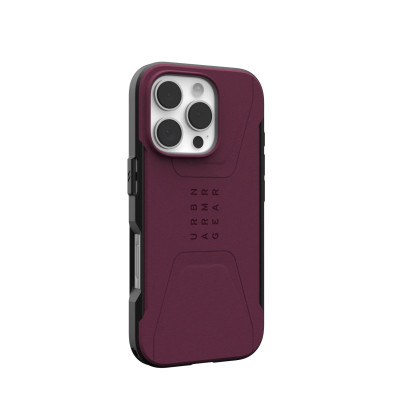 Чохол-накладка Urban Armor Gear Civilian Magsafe для Apple iPhone 16 Pro Bordeaux (114444119049)